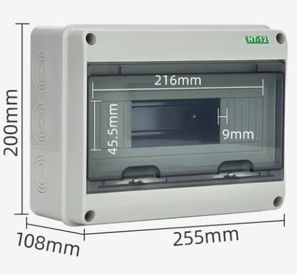 HT-12 12Ways IP65 Distribution Box Outdoor Waterproof Junction Box 12 Way Open Circuit Breaker