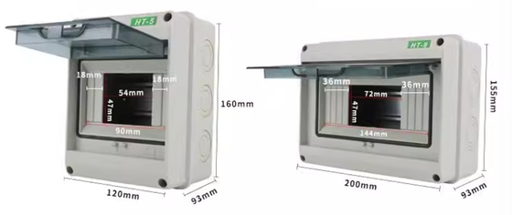 HT-5 5Ways ABS Plastic Electrical Box with circuit Breaker IP65 Power Waterproof Distribution Box