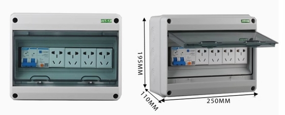 HT-12 12Ways IP65 Distribution Box Outdoor Waterproof Junction Box 12 Way Open Circuit Breaker