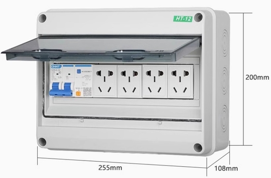 HT-12 12Ways IP65 Distribution Box Outdoor Waterproof Junction Box 12 Way Open Circuit Breaker