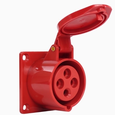380v 4x16 16A Industrial Hidden Socket 4 Pole Waterproof Socket Listrik IP44
