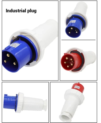 5X63 125A Plug dan Soket Ketahanan Air Industri 3 Pin 4 Pin 380V-415V Plug Waterproof
