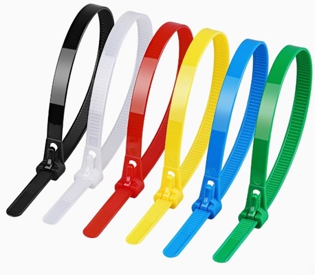 2.5*200 PA66 Warna disesuaikan Self Locking Nylon Kabel Zip Ties 200mm awet Untuk Industri