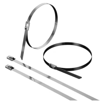 4.6*200mm Heavy Duty 304 Stainless Steel Zip Ties Self-Locking Metal Cable Ties Untuk Penggunaan Luar Ruang
